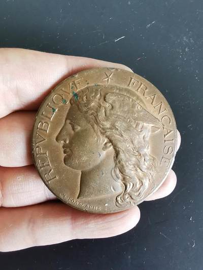 老王徽章第126期 - 法国巴黎1883农业竞赛大铜章    墨丘利版    直径52mm   重量56.9g