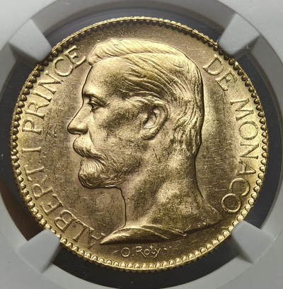 紫瑗钱币——第573期 - 摩洛哥 1891年 A版 阿尔贝一世 0.9金 32.25克 NGC MS63+ 更高分数的仅仅3枚