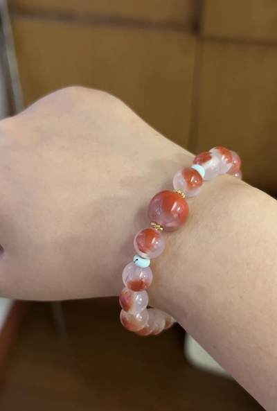 精品天然南红专场｜支持全国鉴定 天然南红冰飘鸿运当头手串