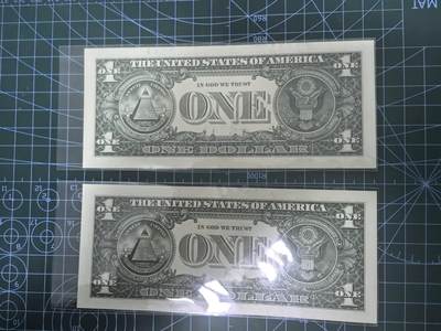 外国钱币专场，0元起拍，5元加价，无佣金 全新UNC    1美元    2张合售