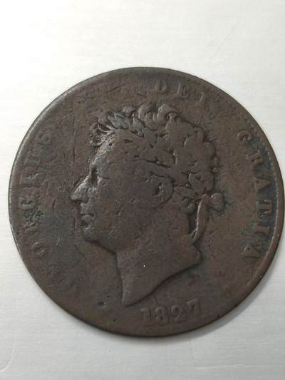 Krab外币市集Vol.12 英国乔治四世1827年1/2便士