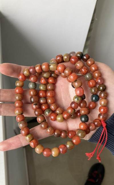 精品天然南红专场｜支持全国鉴定 天然南红昭通多彩包浆玻璃体手串