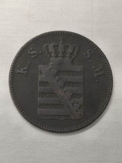 Krab外币市集Vol.12 德国萨克森1855年2芬妮