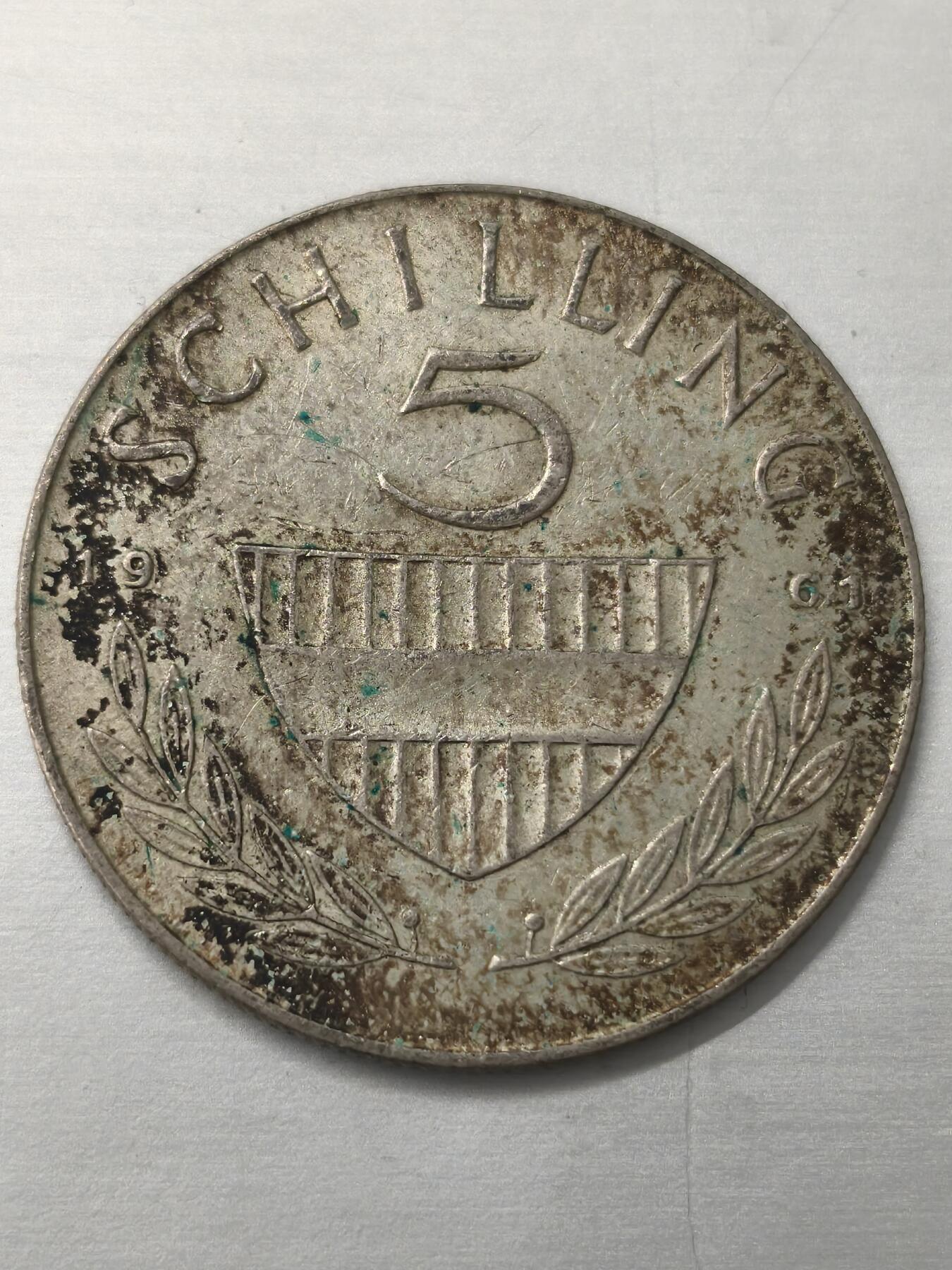 Krab外币市集Vol.12 奥地利1961年5先令银币