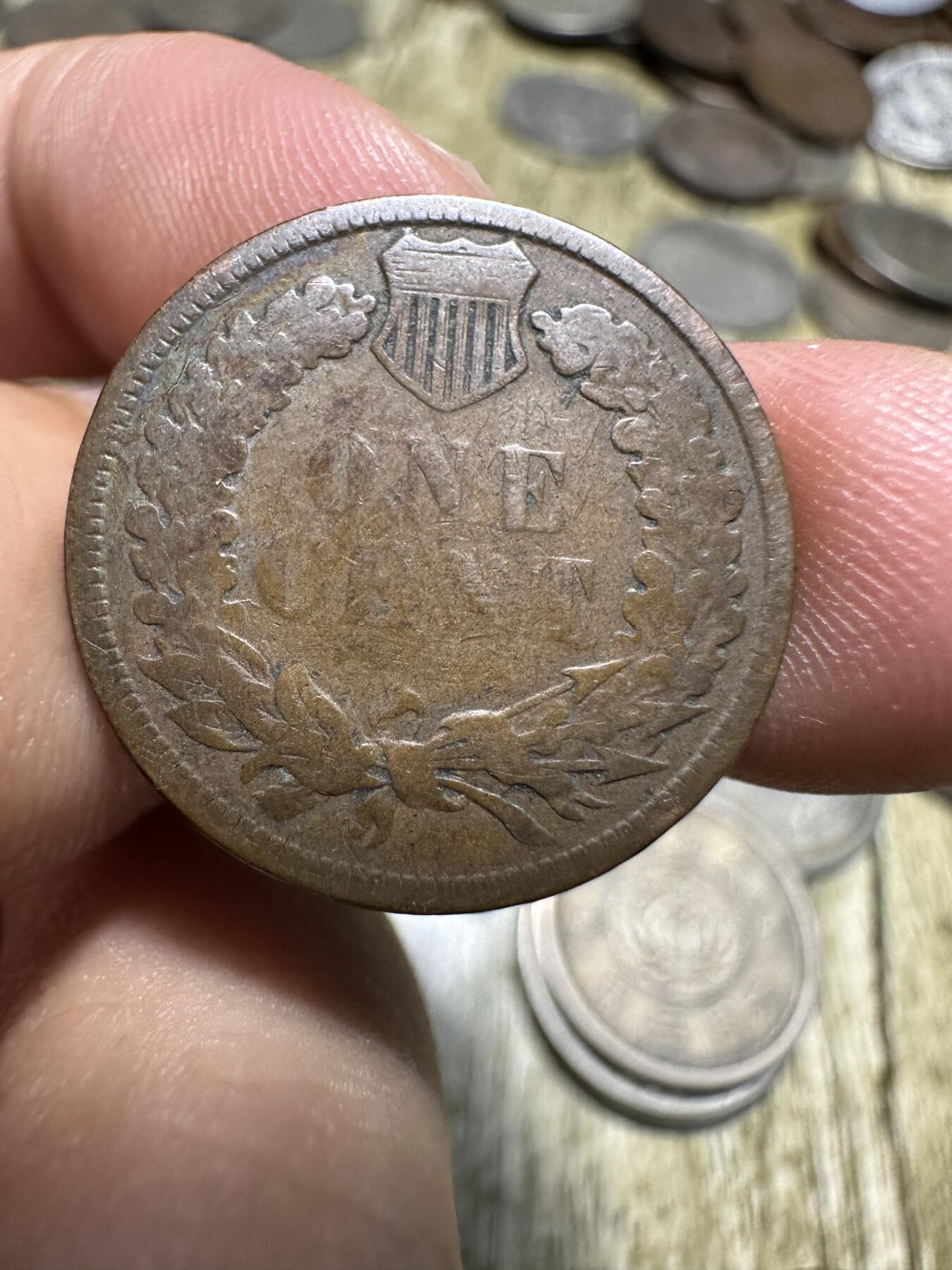 钱币，章 美国印地安一分 1883年，早期年份，少见