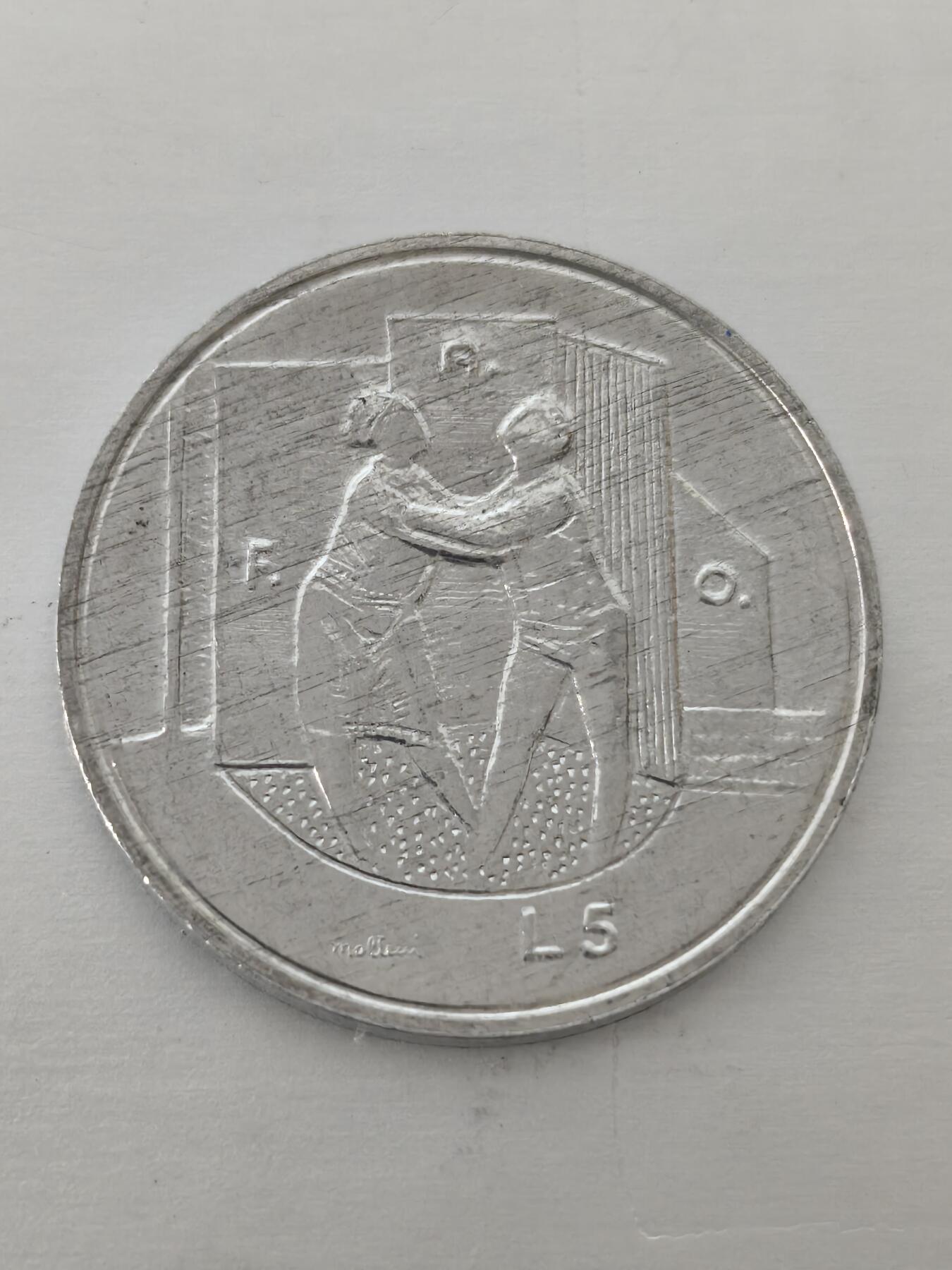 Krab外币市集Vol.12 圣马力诺1976年5里拉FAO纪念币