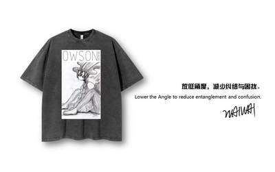 零元拍：艺术家 WAIWAI  OWSON 品牌260克水洗重磅潮流Oversize T恤L码拍品为L码，颜色以实物为准 - 零元拍：艺术家 WAIWAI  OWSON 品牌260克水洗重磅潮流Oversize T恤L码拍品为L码，颜色以实物为准