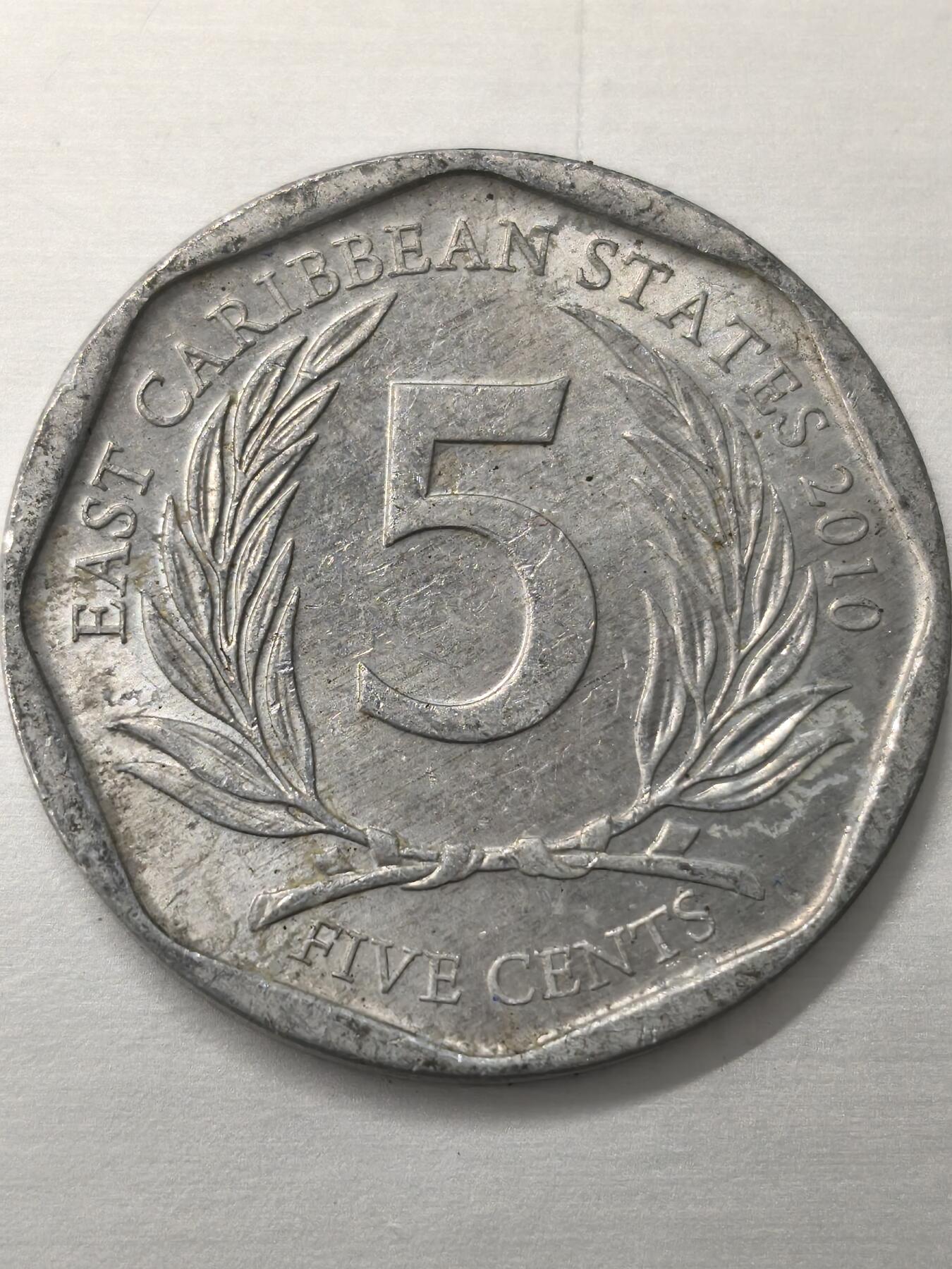 Krab外币市集Vol.12 东加勒比2010年5分