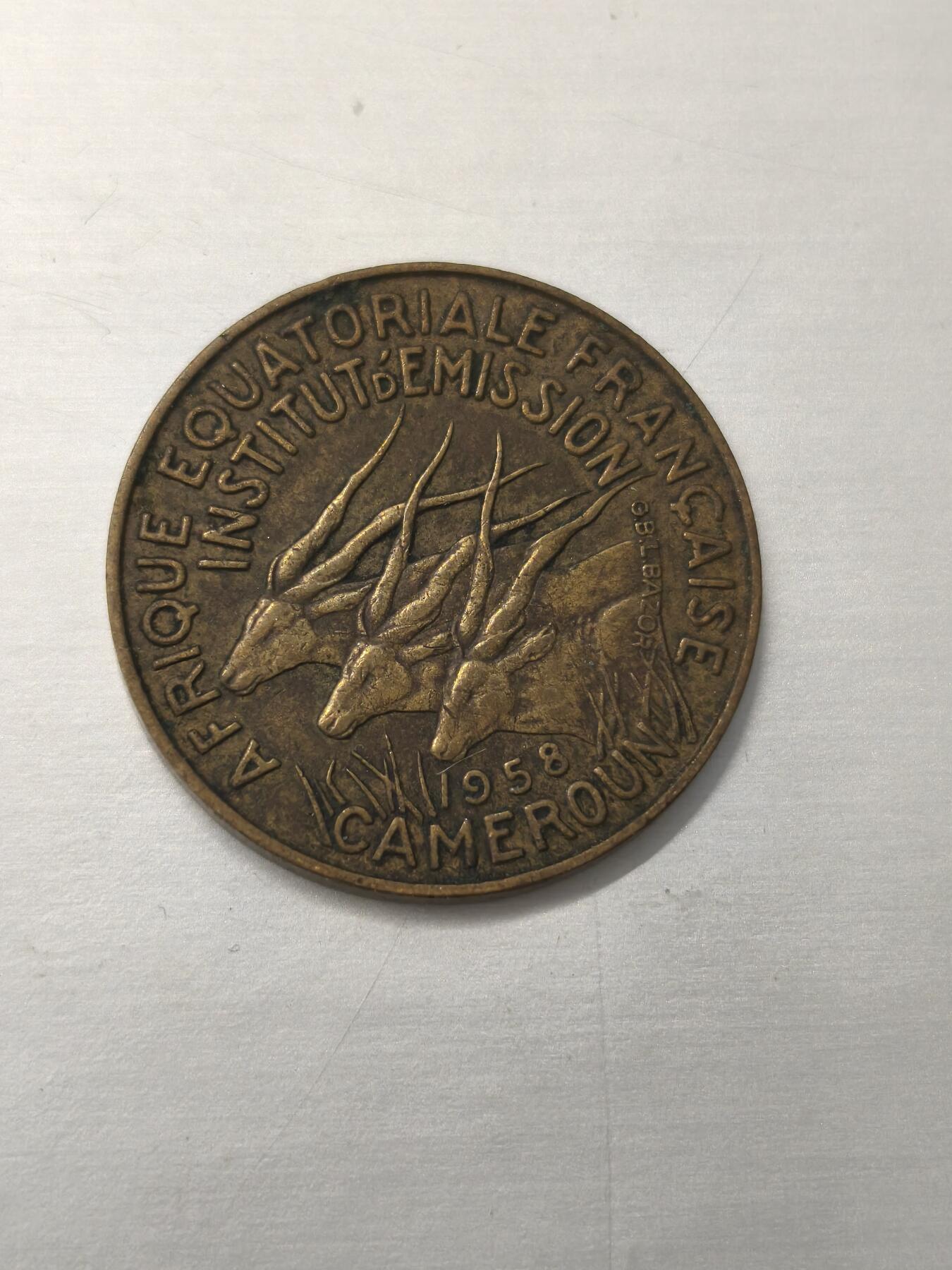 Krab外币市集Vol.12 法属喀麦隆1958年5法郎