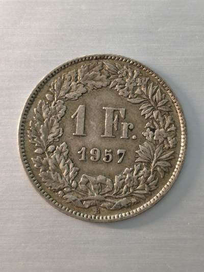 Krab外币市集Vol.12 瑞士1957年1法郎银币