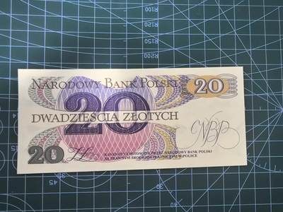 外国钱币专场，0元起拍，5元加价，无佣金 波兰钱币 20兹罗提纸币 1982年 全新