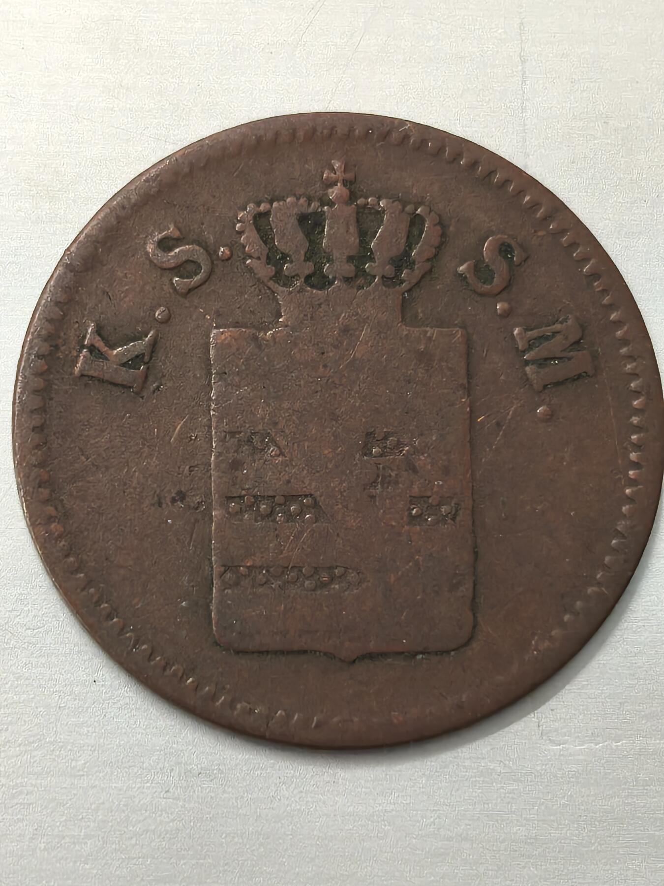 Krab外币市集Vol.12 德国萨克森1856年1芬妮