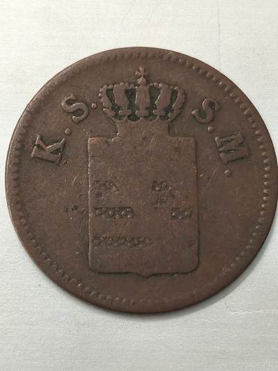 Krab外币市集Vol.12 德国萨克森1856年1芬妮