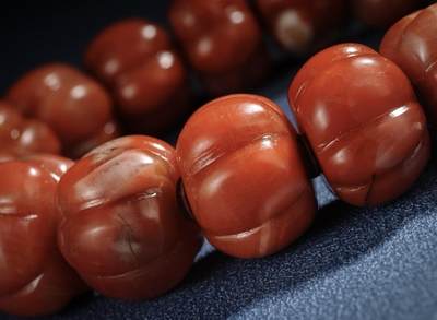 精品天然南红专场｜支持全国鉴定 天然甘南原矿南红瓜棱珠串