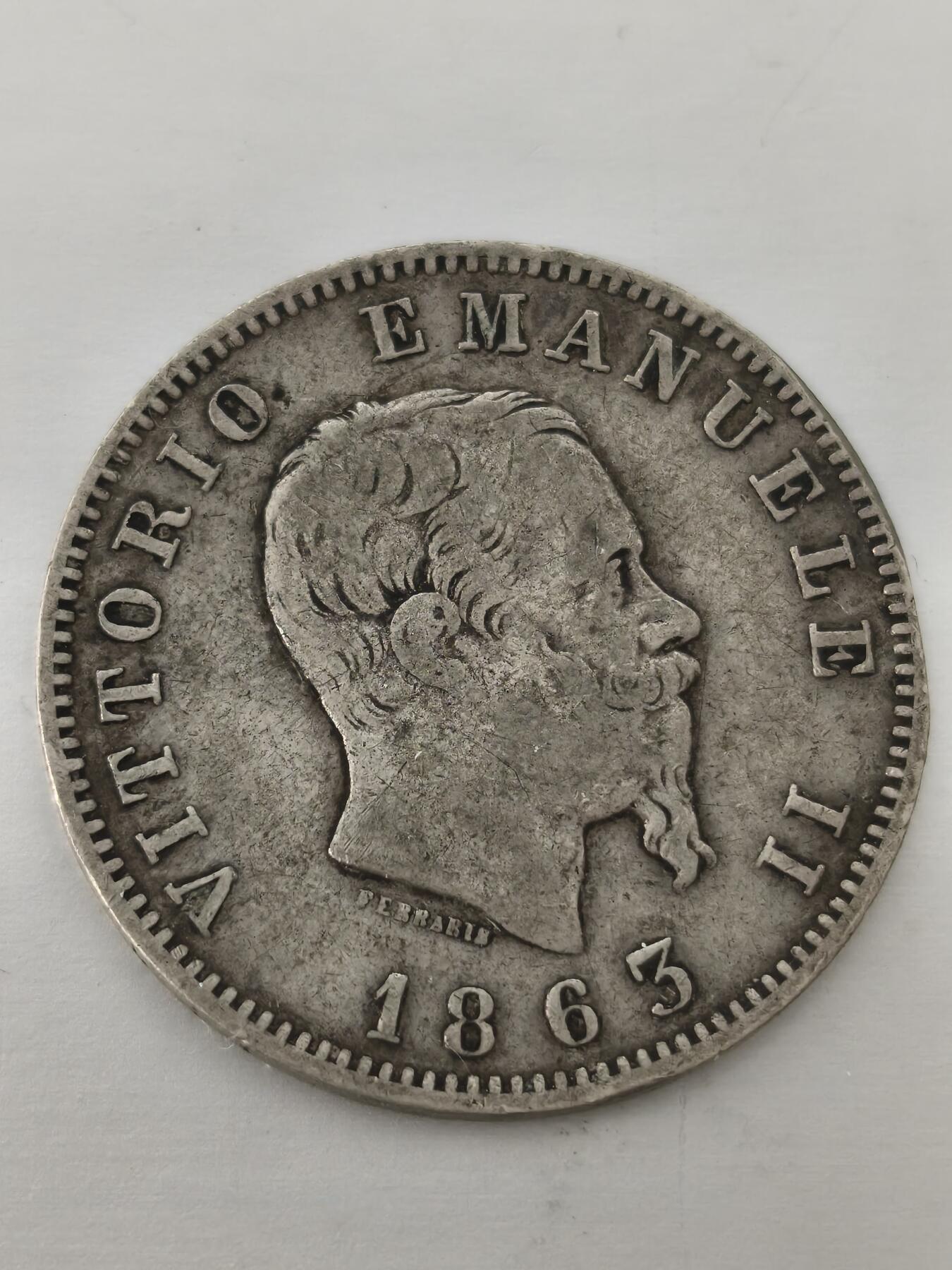 Krab外币市集Vol.12 意大利1863年1里拉银币