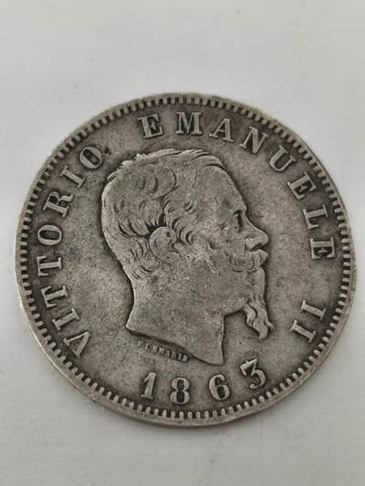 Krab外币市集Vol.12 意大利1863年1里拉银币