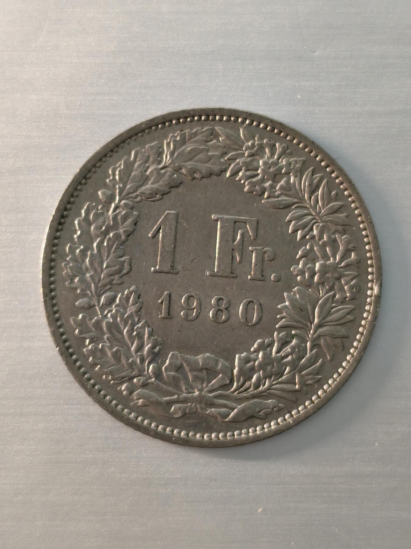 Krab外币市集Vol.12 瑞士1980年1法郎