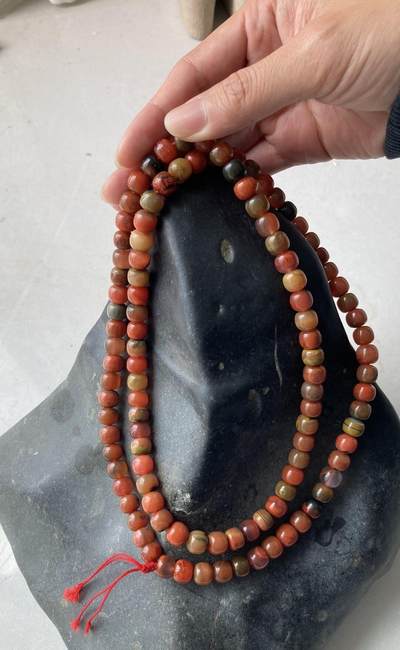 精品天然南红专场｜支持全国鉴定 天然南红昭通多彩包浆玻璃体手串