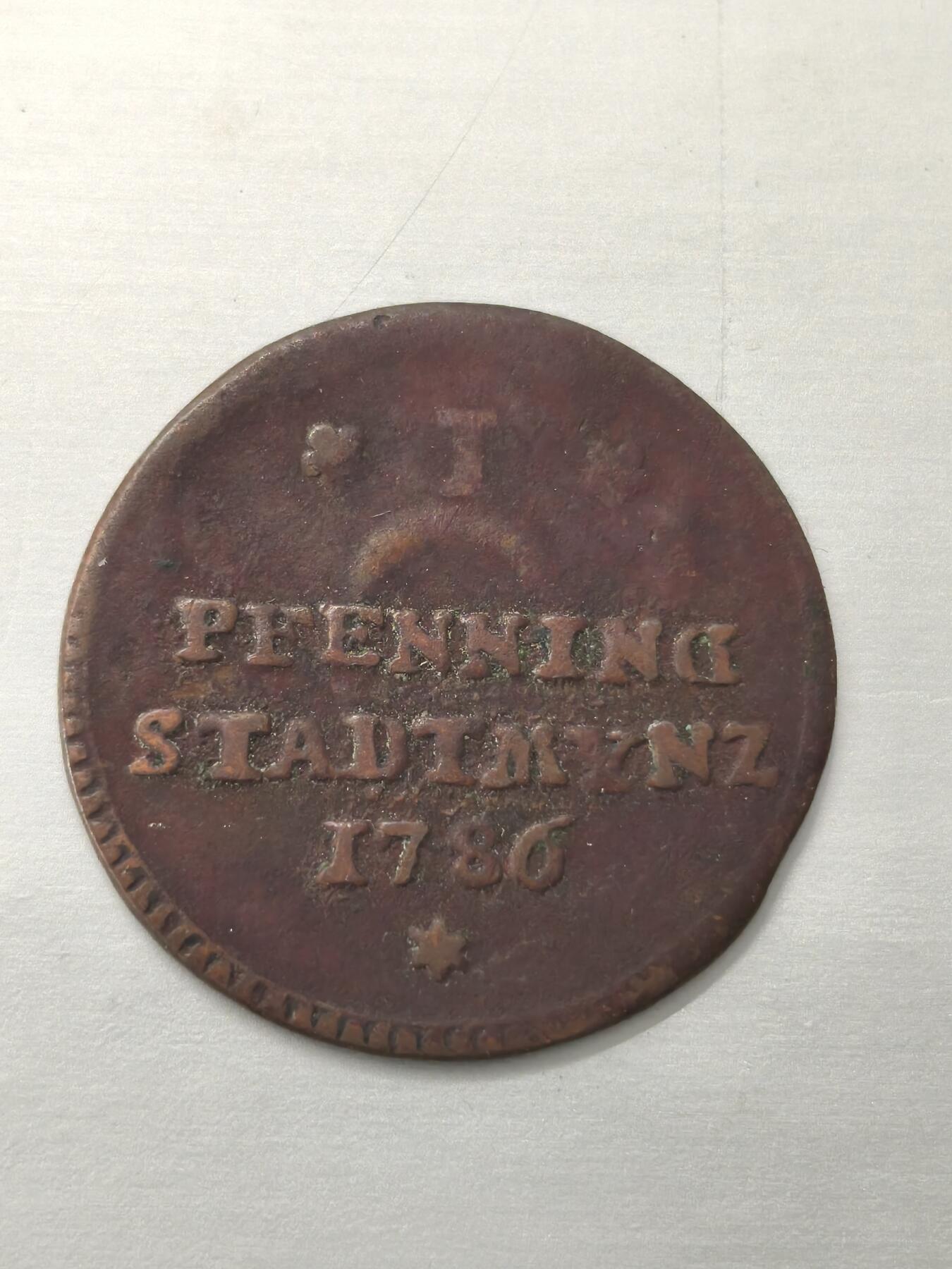 Krab外币市集Vol.12 德国奥格斯堡1786年1芬妮