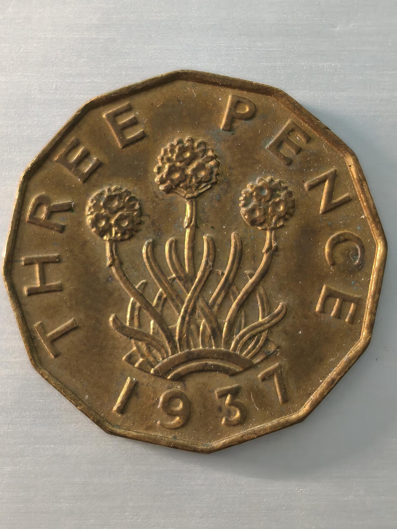 Krab外币市集Vol.12 英国1937年3便士-keydate