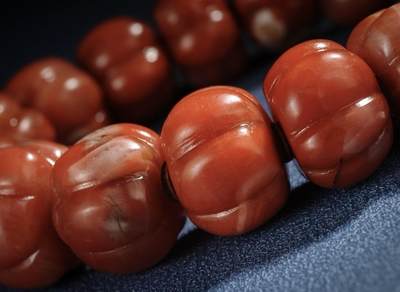 精品天然南红专场｜支持全国鉴定 天然甘南原矿南红瓜棱珠串