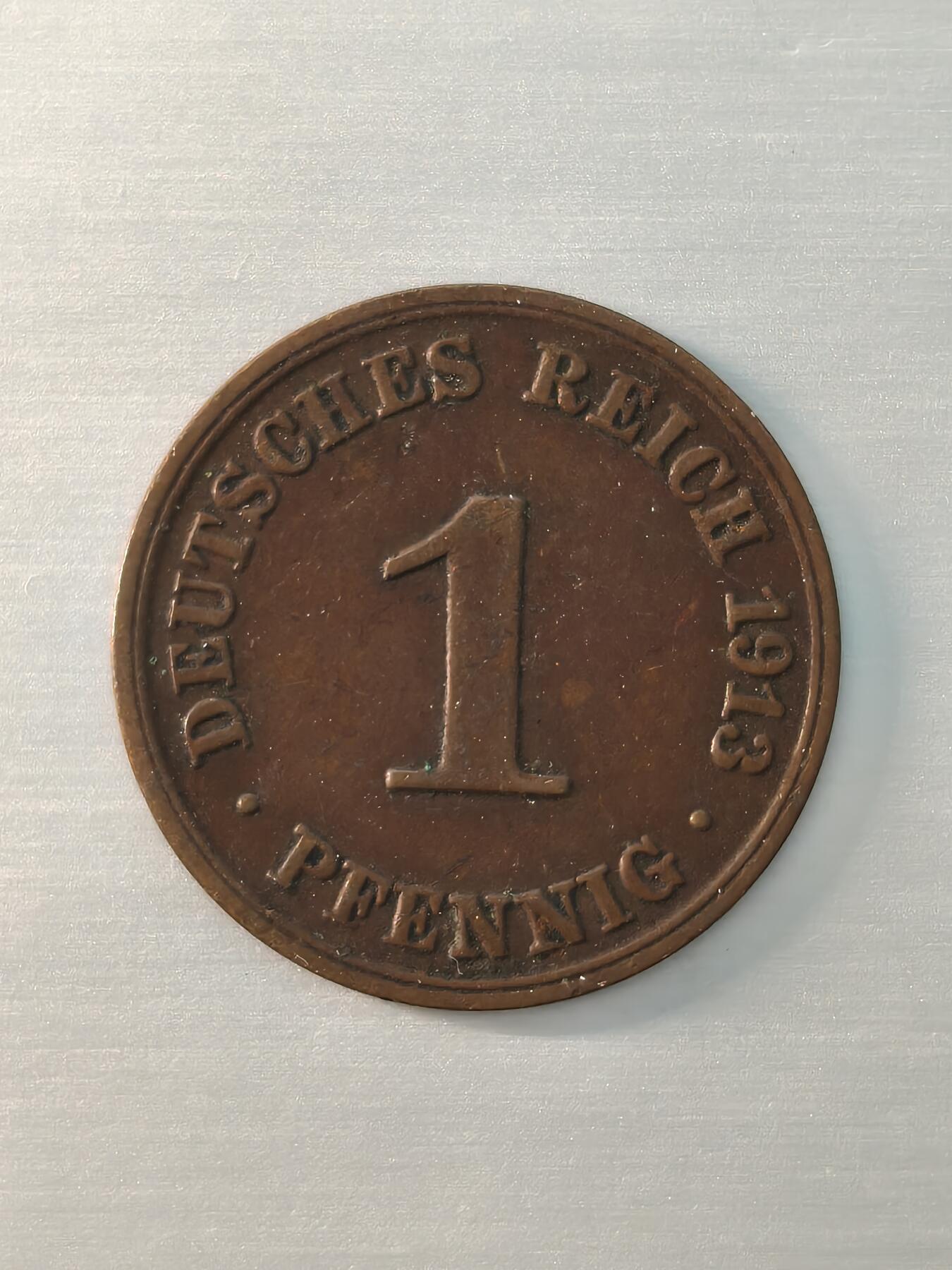 Krab外币市集Vol.12 德国1913年1芬妮