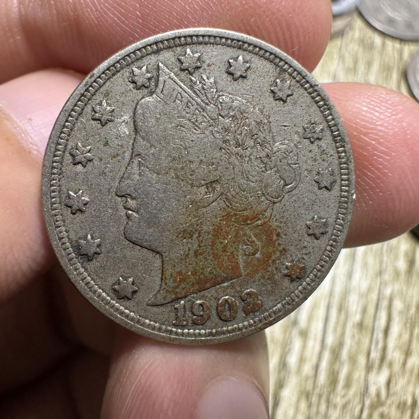 钱币，章 少见！美国五分，1902年