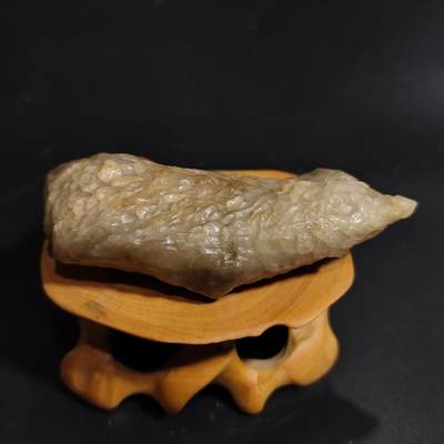 【首场科普放漏价】古生物化石/奇石/玉石原石专场！陆小鱼的钱币仓，限时拍卖第001场 - “独角兽” 磷板状结构珊瑚化石 玉化通透 造型像个独角 品种不常见 4.5亿年前奥陶纪时期海洋古生物化石标本36.5g
