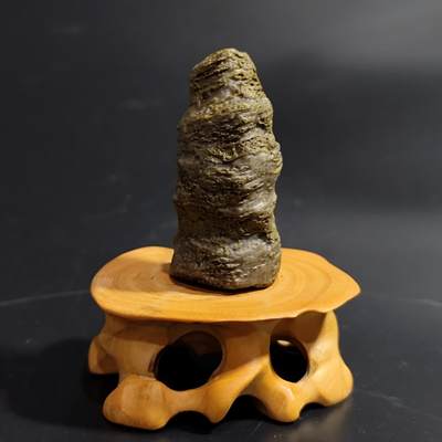 【首场科普放漏价】古生物化石/奇石/玉石原石专场！陆小鱼的钱币仓，限时拍卖第001场 - “山峰型”羊角单体珊瑚化石 很有层次感 玉化程度好 4.5亿年前奥陶纪时期海洋古生物化石标本36.4g
