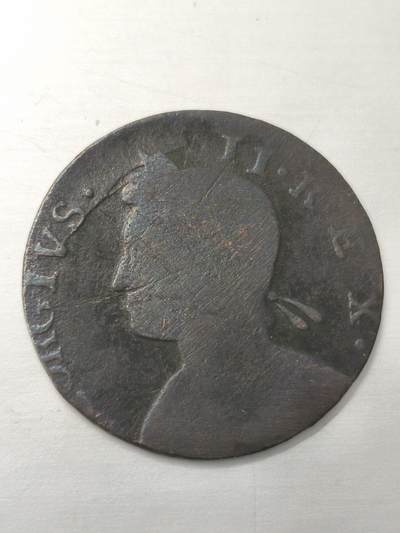 Krab外币市集Vol.12 英国1733年1/2便士或者1/4便士-偏打