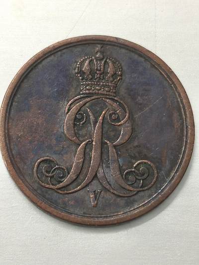 Krab外币市集Vol.12 德国汉诺威1860年1芬妮