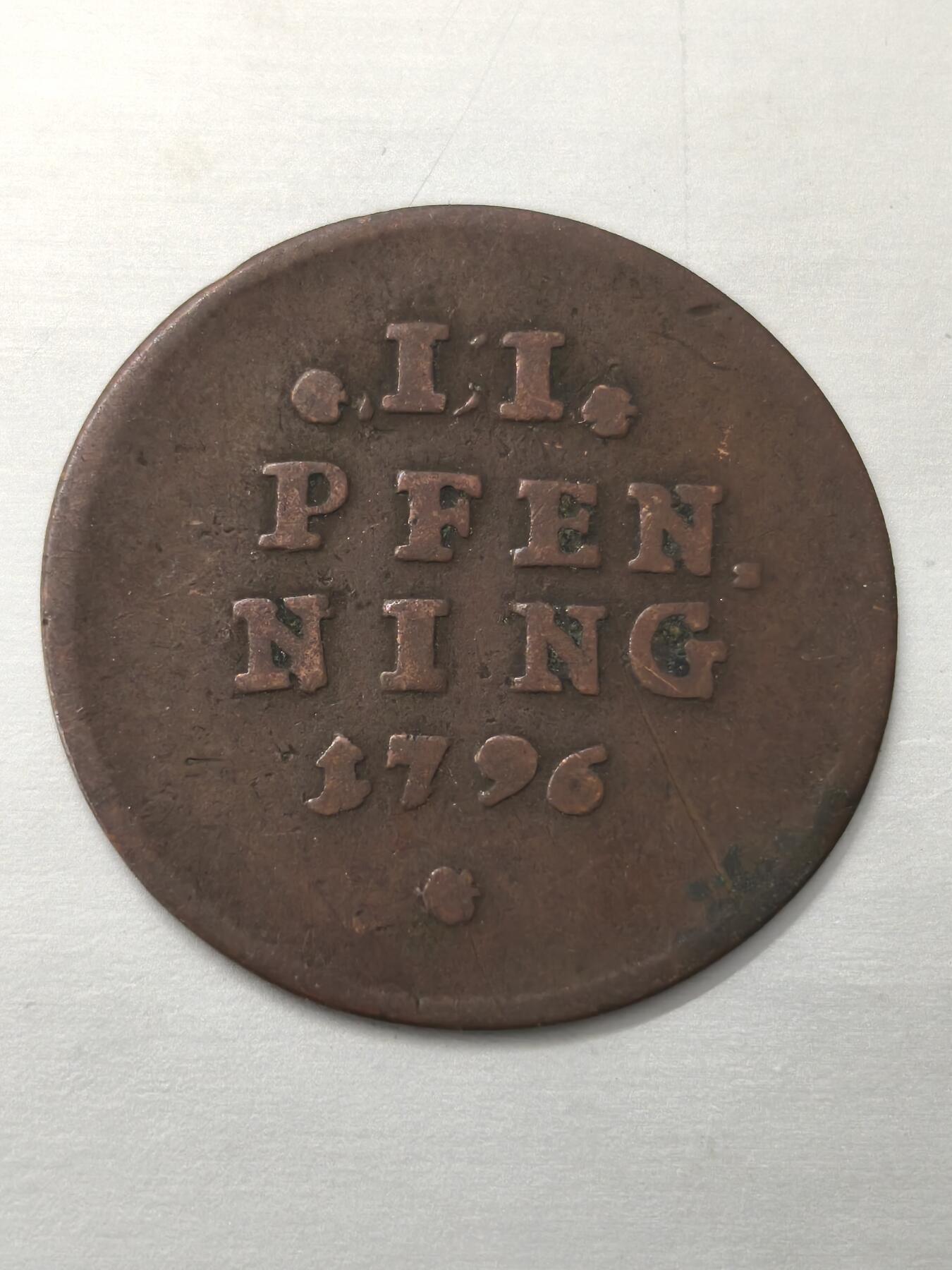 Krab外币市集Vol.12 德国拜仁1796年2芬妮