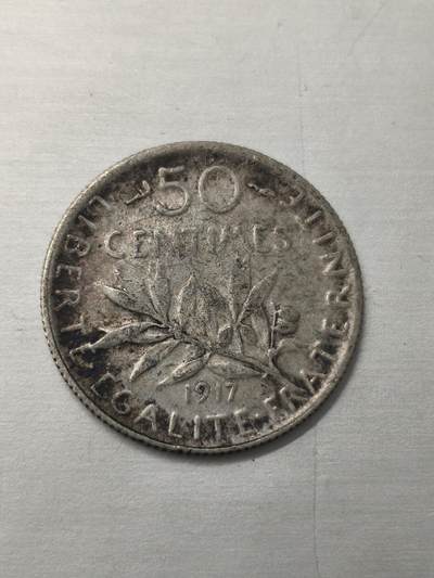 Krab外币市集Vol.12 法国1917年50分银币