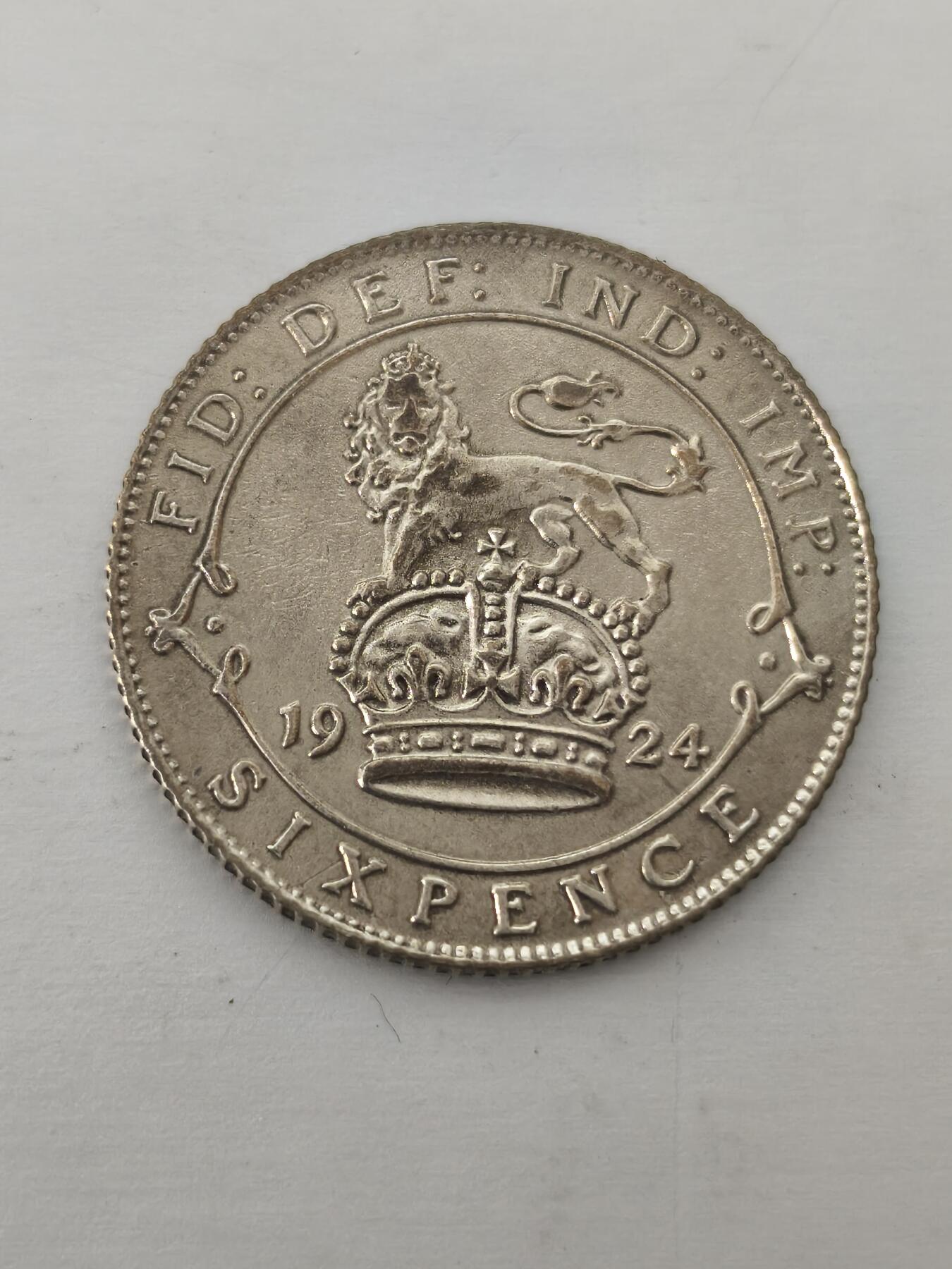 Krab外币市集Vol.12 英国1924年6便士银币