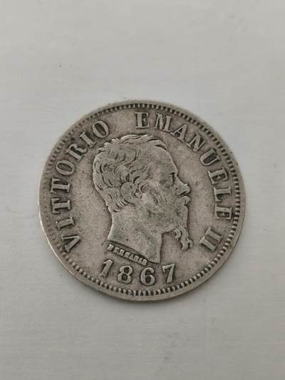 Krab外币市集Vol.12 意大利1867年50分银币