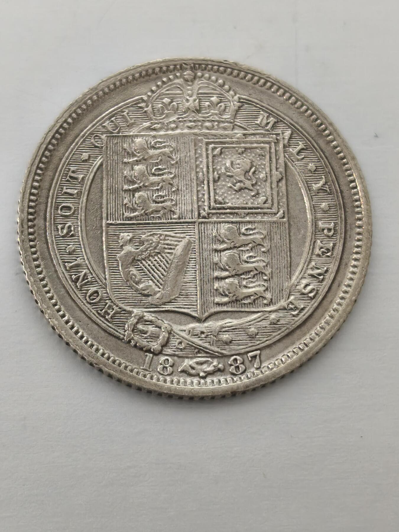 Krab外币市集Vol.12 英国维多利亚1887年1先令