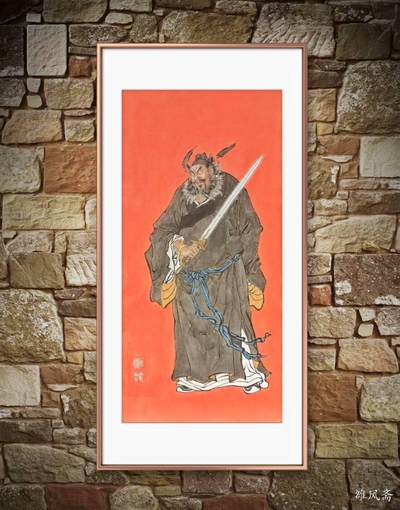 纯手绘国画人物 钟馗 - 纯手绘国画人物 钟馗