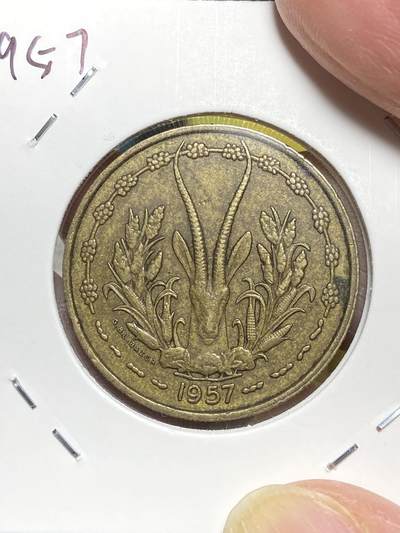 2025年第五十八场(总第八十四场）外国好品散币(免佣金) - 稀少好品–法属西非1957单年份25法郎