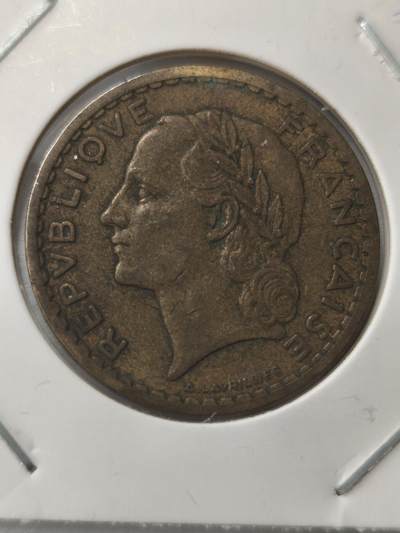 法国1945年黄铜C版5法郎Castelsarrasin Mint - 法国1945年黄铜C版5法郎Castelsarrasin Mint