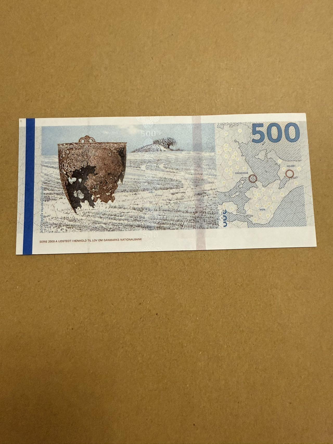 【炜奕收藏】第三十六期 2019年丹麦500克朗，全新品相，号码无4