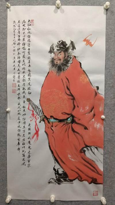 纯手绘国画人物 钟馗 - 纯手绘国画人物 钟馗