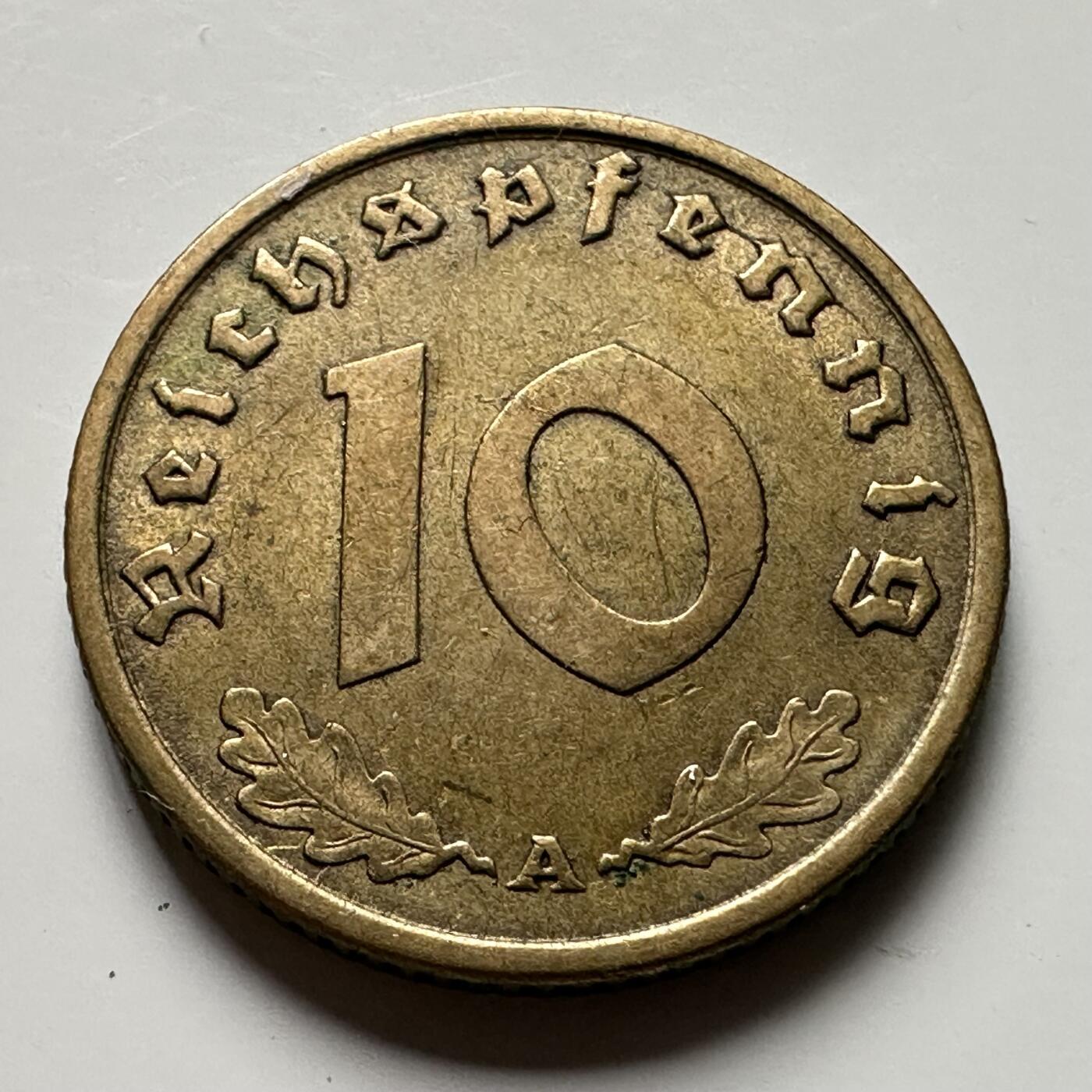 🌹外币初藏🌹🐯2025年第62场  每周二四六晚8️⃣点 接代拍 德国1939年10芬尼
