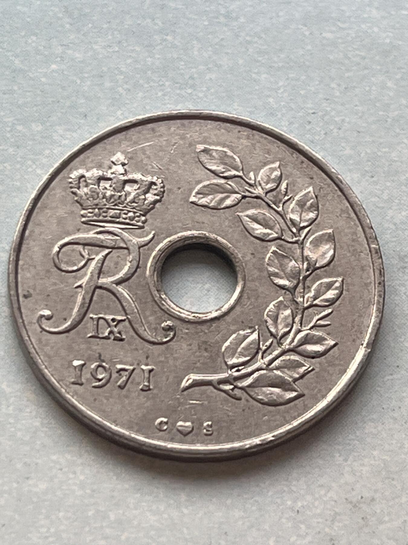神仙姐姐-中外币专场2 1971年 丹麦25欧尔