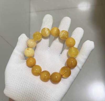 天然精品蜜蜡专场｜支持全国检测 - 多宝蜜蜡塔珠手串