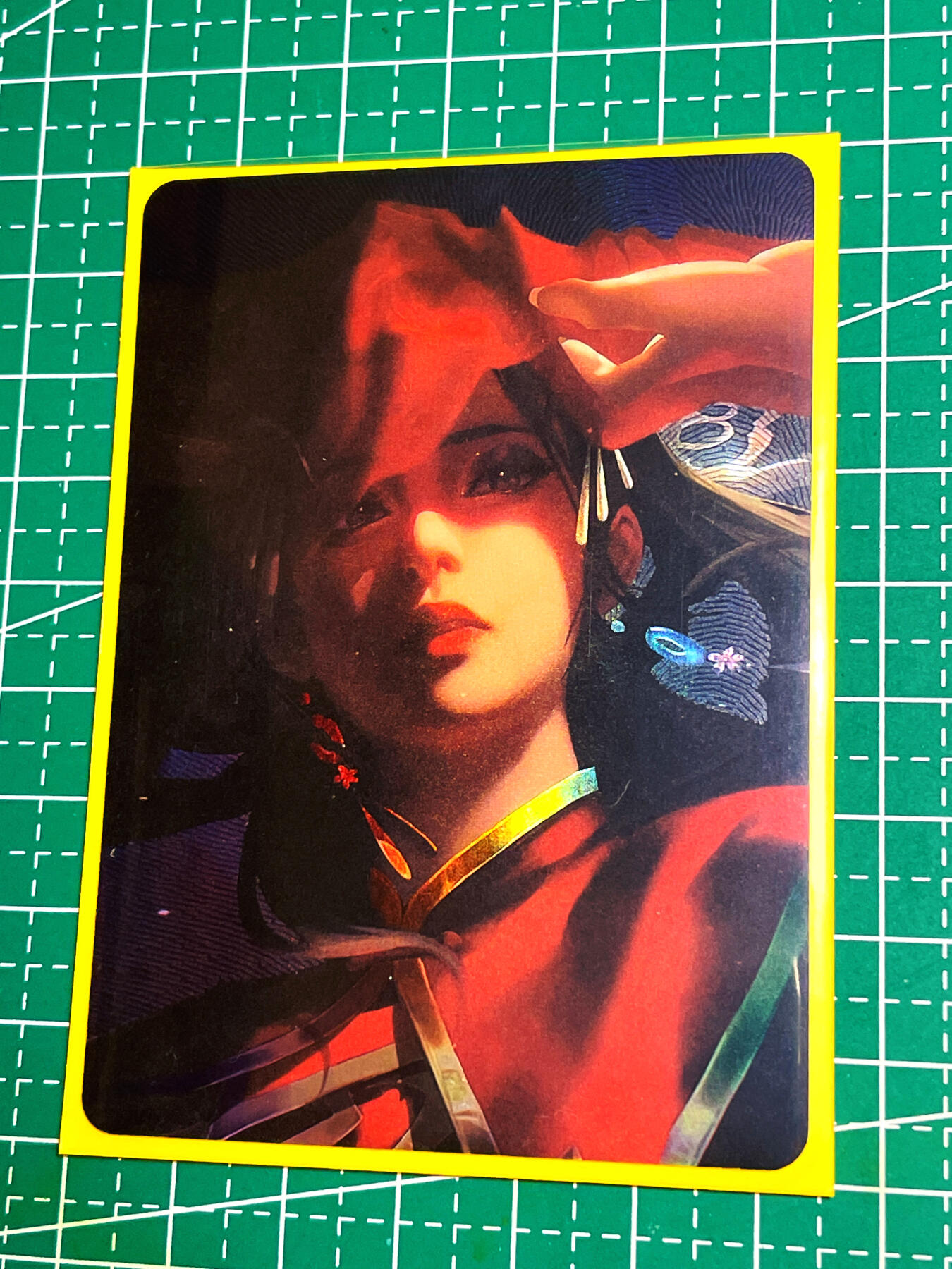显眼宝18期 美人如玉剑如虹 卡将卡牌早期动漫角色人物卡红昭愿  折光彩闪 63*88