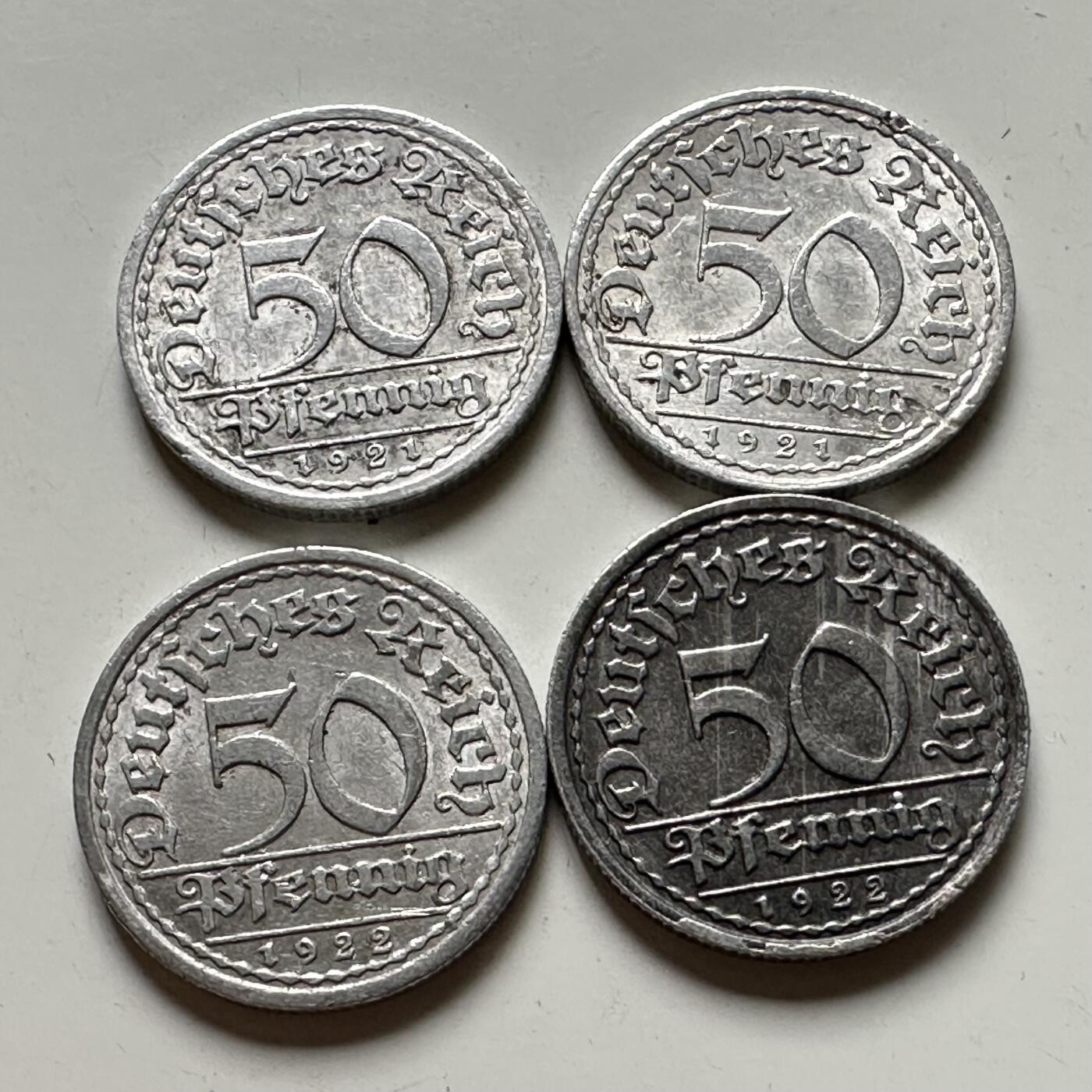 🌹外币初藏🌹🐯2025年第62场  每周二四六晚8️⃣点 接代拍 魏玛50芬尼4枚