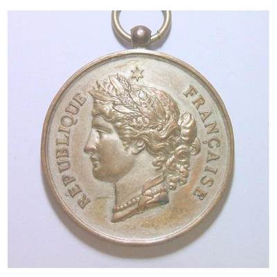 法国1892年 谷物女神高浮雕精制大镀银章 46MM - 法国1892年 谷物女神高浮雕精制大镀银章 46MM