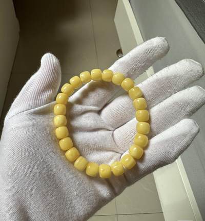 天然精品蜜蜡专场｜支持全国检测 - 俄料白花满浓蜡精工老型单圈