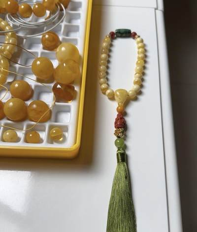 天然精品蜜蜡专场｜支持全国检测 - 精品蜜蜡流苏手持