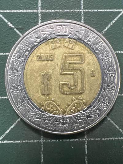 第1009 硬币专场 （无押金，捡漏，全场50包邮，偏远地区除外，接收代拍业务，本店十天发一次货） - 墨西哥5比索